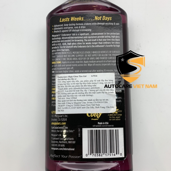 Dưỡng lốp Meguiar's Endurance Tire Gel